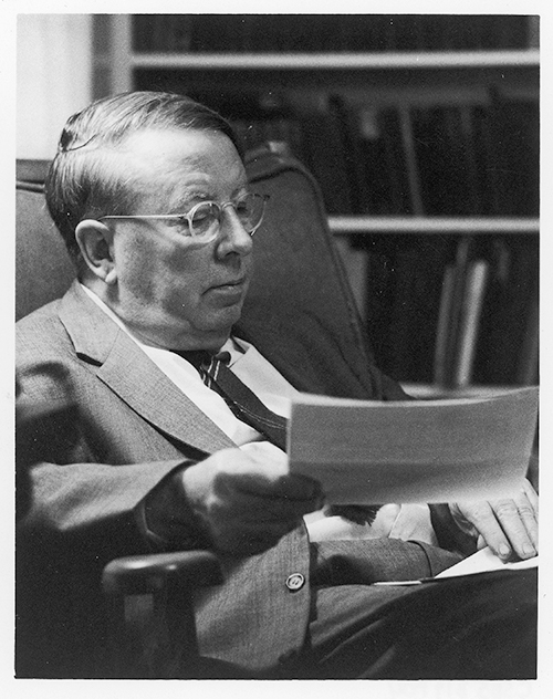 Yvor Winters in his Morris chair, 1962, Los Altos, California.