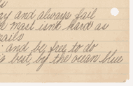 Manuscript of "My Desire," an unpublished poem written by the poet at age 13.