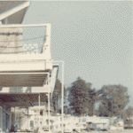 Photograph of the deck of the poet’s house on Miramar Beach in Montecito, California (December, 1961).