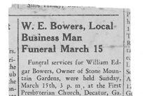 Obituary for William Edgar Bowers, Sr., the poet’s  father (March, 1953).