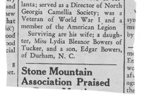 Obituary for William Edgar Bowers, Sr., the poet’s  father (March, 1953).