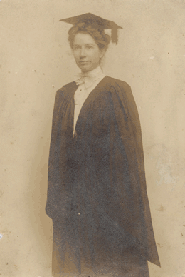 Photograph of Jennie Anderson, the poet's maternal aunt, upon her graduation from Agnes Scott College in Decatur, Georgia.