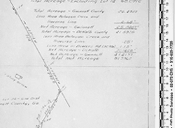 Plat of the Bowers's property near Stone Mountain, Georgia.